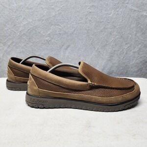 LL Bean Slippers Mens Size 12 All Week Mocs Waterproof Leather Shearling Outdoor
